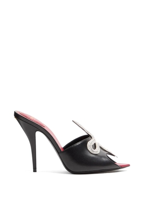 Valentino Garavani Coeur Vipère Kidskin Slide Sandals 105Mm - Black