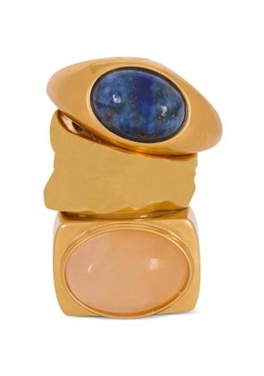 Balmain geometric signet rings set - Gold