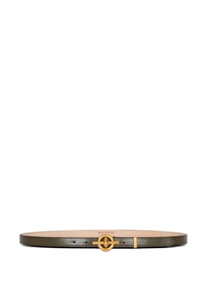 Balmain leather T-bar belt - Green