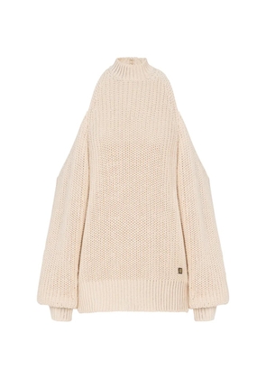Balmain open-shoulder sweater - Neutrals