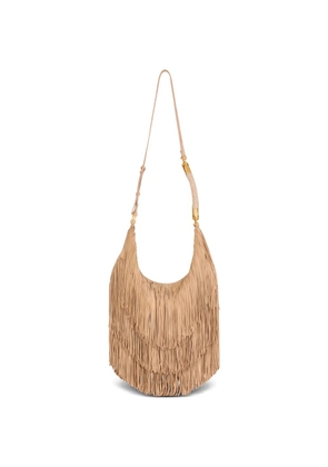 Balmain large Ebene fringed hobo bag - Neutrals