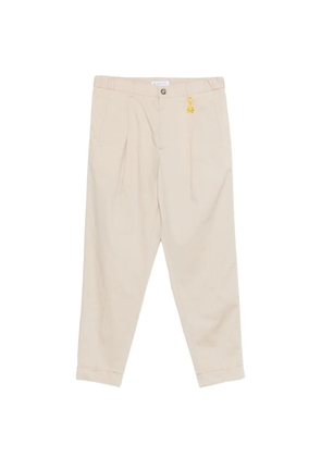 Manuel Ritz belt-loop pleated trousers - Neutrals