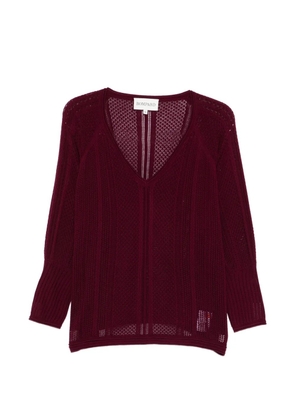 BOMPARD V-neck long-sleeve sweater - Red