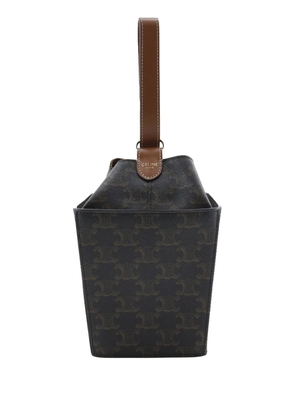 Celine Pre-Owned 2021 Triomphe Coated Canvas Strap Box Bag handbag - Brown