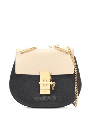 Chloé Pre-Owned 2010-2025 Small Bicolor Smooth and Grained Calfskin Drew crossbody bag - Black