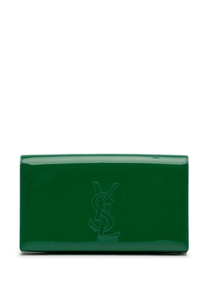 Saint Laurent Pre-Owned 2000-2012 Large Patent Belle De Jour clutch bag - Green