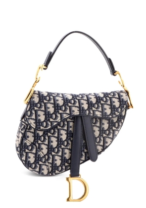 Christian Dior Pre-Owned Saddle Handbag Oblique Canvas Mini shoulder bag - Blue