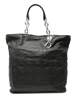 Christian Dior Pre-Owned 2008 Large Lambskin Cannage Lady Dior Soft Shopping tote bag - Black