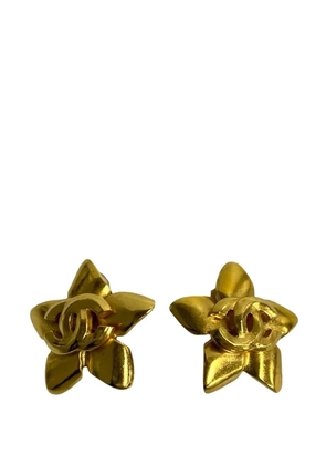 CHANEL Pre-Owned 1996 CC Gold Plated Star Clip On Earrings costume earrings