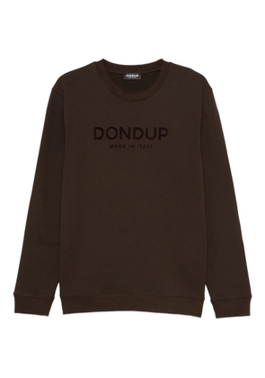 DONDUP flocked-logo sweatshirt - Brown