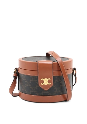 Celine Pre-Owned 2020-2025 Medium Triomphe Coated Canvas Tambour crossbody bag - Brown
