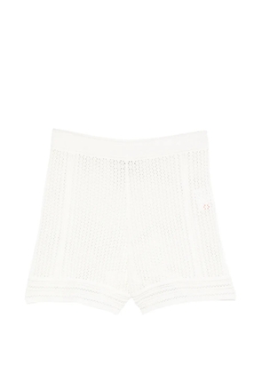 BOMPARD crocheted high-waist shorts - White