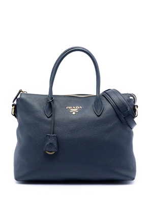 Prada Pre-Owned 2013-2025 Vitello Daino Zip Top satchel - Blue