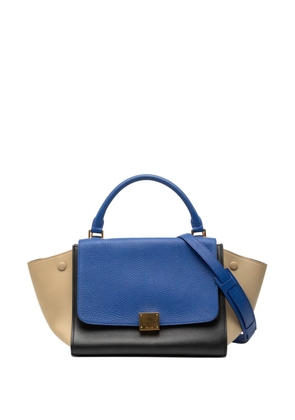 Celine Pre-Owned 2015 Medium Tricolor Leather Trapeze satchel - Black