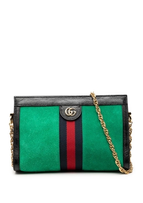 Gucci Pre-Owned 2016-2025 Small Suede Ophidia Chain crossbody bag - Green