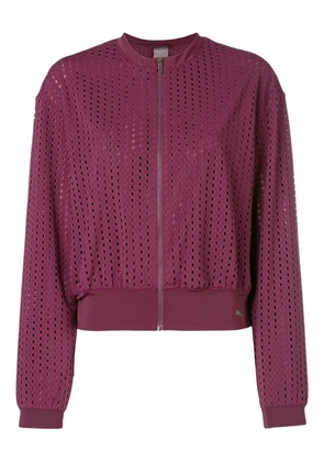 PUMA cut out bomber jacket - Purple
