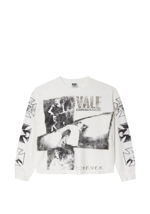 Vale long-sleeved graphic sweatshirt - White