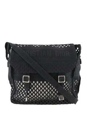 Christian Dior Pre-Owned 2010-2025 Large Embroidered Mesh Canvas Diorcamp Messenger Bag crossbody bag - Black