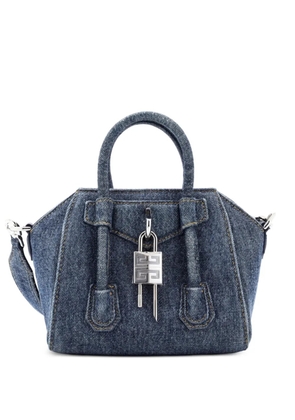 Givenchy Pre-Owned Antigona Lock Bag Denim Mini shoulder bag - Blue