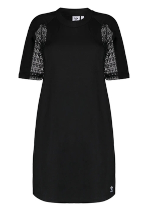adidas lace insert T-shirt dress - Black