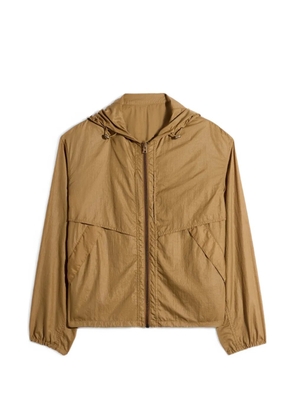 LEMAIRE hooded zip windbreaker - Brown