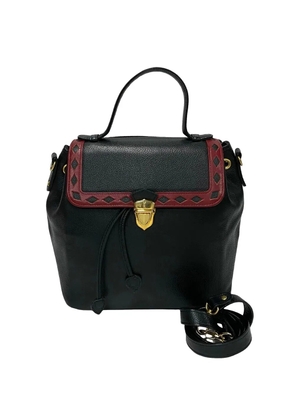 Saint Laurent Pre-Owned 20th Century Pebbled Leather Cut Out satchel - Black