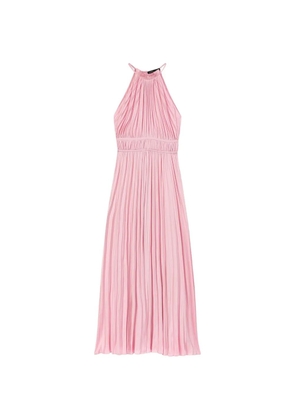 Maje pleated halterneck dress - Pink