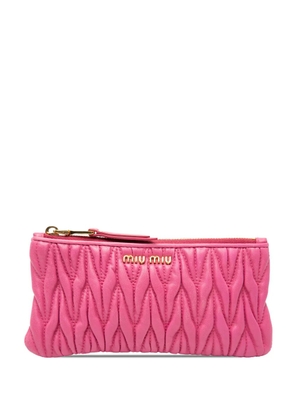 Miu Miu Pre-Owned 2010-2025 Matelasse Nappa pouch - Pink