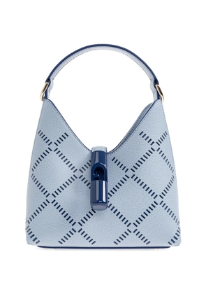 Furla Goccia cut-out leather small tote bag - Blue
