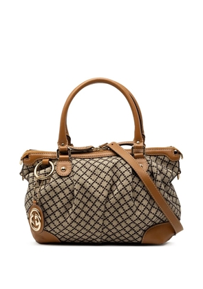 Gucci Pre-Owned 2000-2015 Diamante Canvas Sukey satchel - Brown