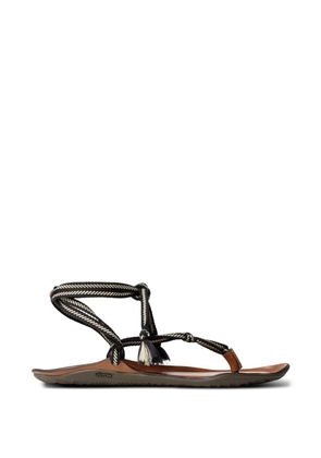 LEMAIRE tassel laced vibram sandals - Brown