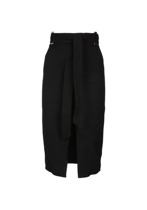 Elisabetta Franchi belted midi skirt - Black