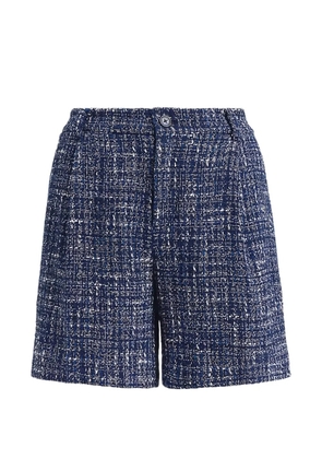 Lauren Ralph Lauren pleated bouclé shorts - Blue