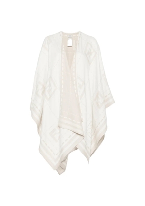 FENDI geometric-patterned cape - Neutrals