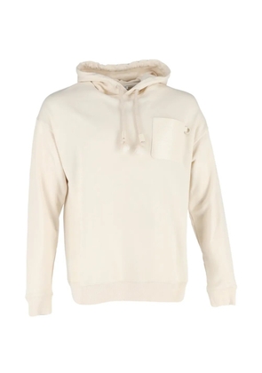 Loewe Pre-Owned Anagram chest-pocket hoodie - Neutrals