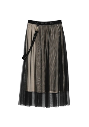 LIU JO layered-design midi skirt - Black