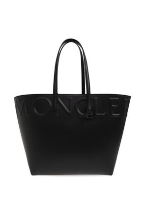 Moncler small Very embossed-logo tote bag - Black