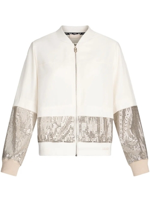 LIU JO sequin-embellished bomber jacket - Neutrals