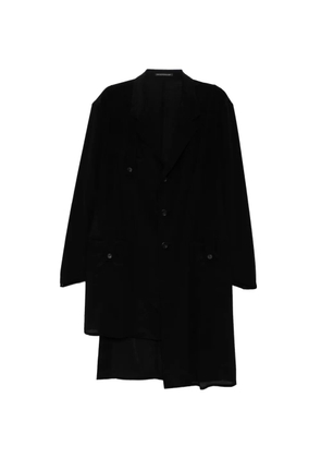 Yohji Yamamoto single-breasted coat - Black