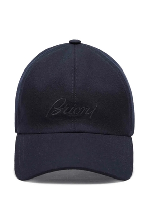 Brioni logo-embroidered cap hat - Blue