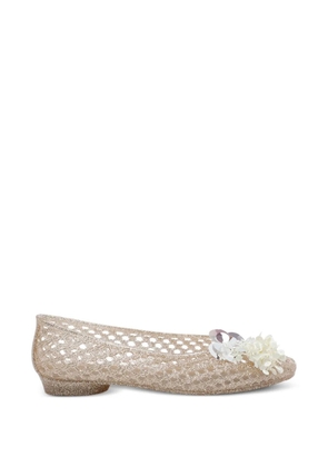 HEAVENLY JELLY mesh ballet flats - Neutrals