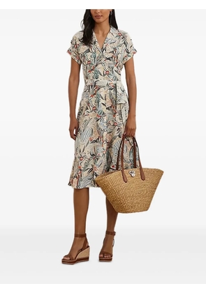 Lauren Ralph Lauren floral-print belted dress - White