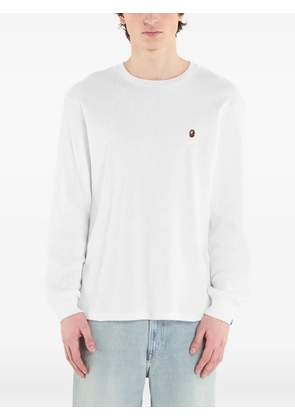 A BATHING APE® head point thermal T-shirt - White