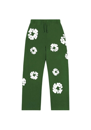 Denim Tears wreath open hem sweatpants - Green