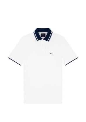 Armani Exchange logo-detail polo shirt - White