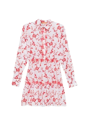 Ermanno Scervino floral ruffled dress - White