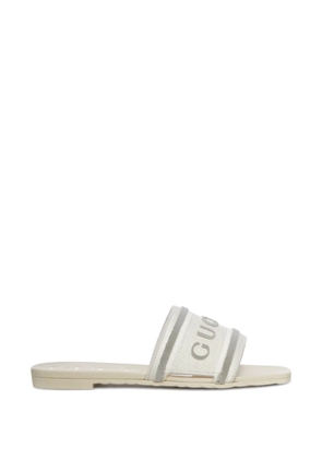 Gucci logo sandals - White