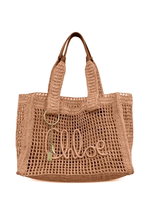 Chloé logo charm tote bag - Pink