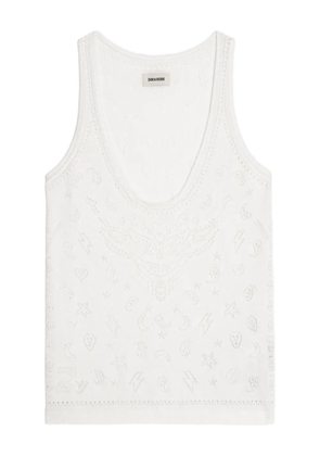 Zadig&Voltaire Jossy patterned tank top - White