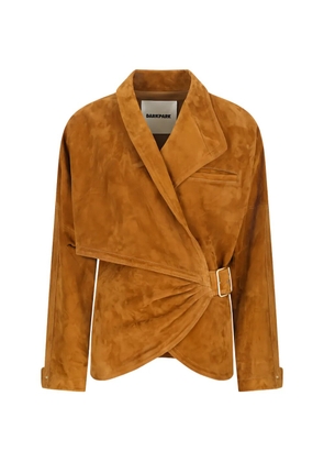 DARKPARK Cindy belted suede jacket - Brown